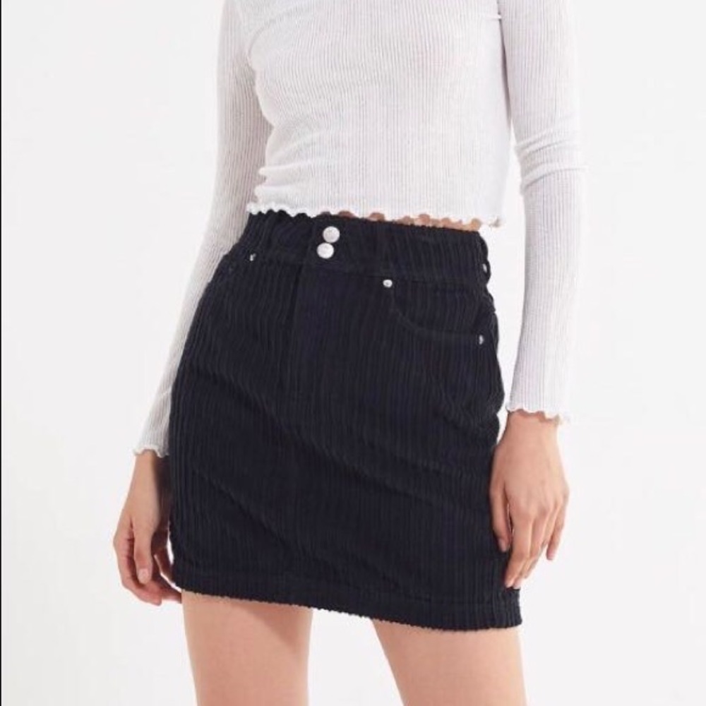 Urban Outfitters BDG black corduroy mini skirt